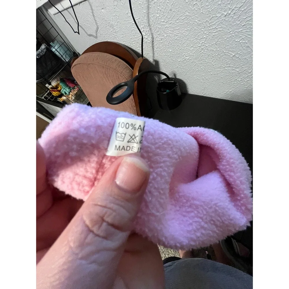 Kids Unicorn Trapper Hat Pastel Rainbow Glitter Knit‎ Fleece Lined Beanie Pink